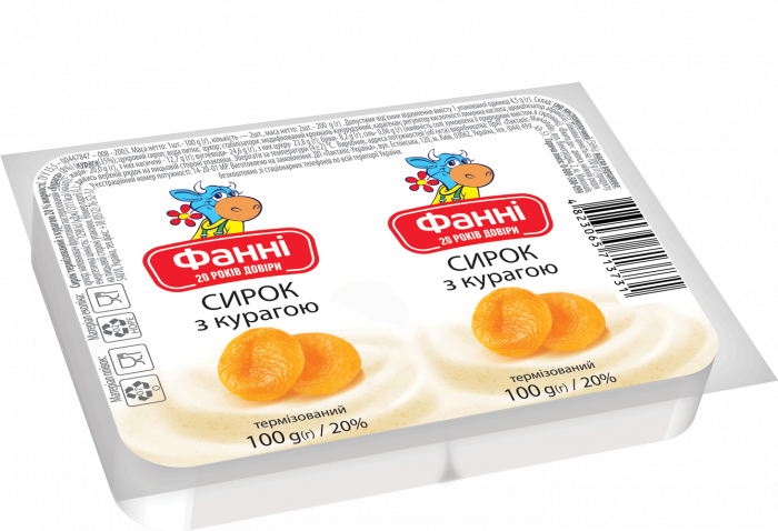 Sweet curd mass 20% Dried Apricot Fanni