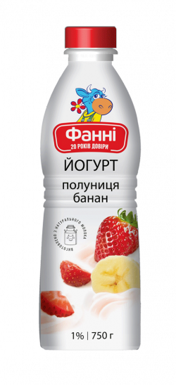 Yoghurt drinkable Strawberry-Banana Fanni 1%