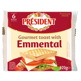 Processed cheese with Emmental 40% Président