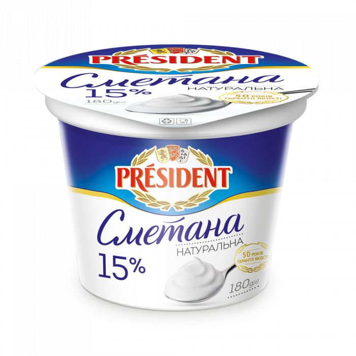 Sour Cream President 15%