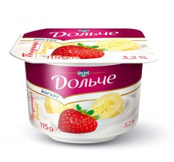 Spoonable yoghurt 3,2% strawberry-banana Dolce