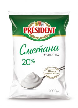 Сметана Президент 20%