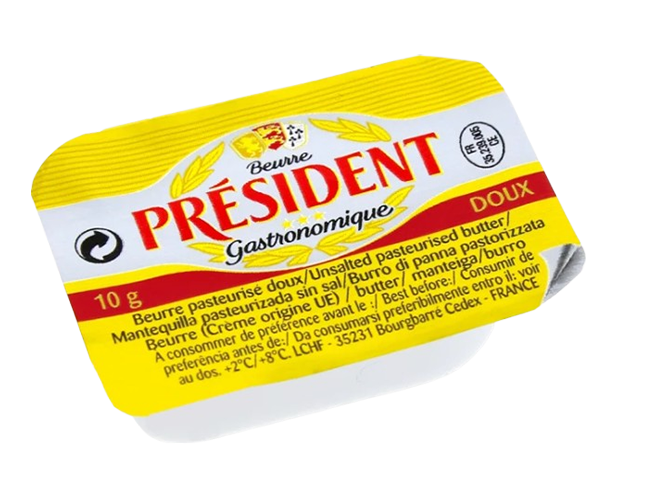 Unsalted butter 82% Président