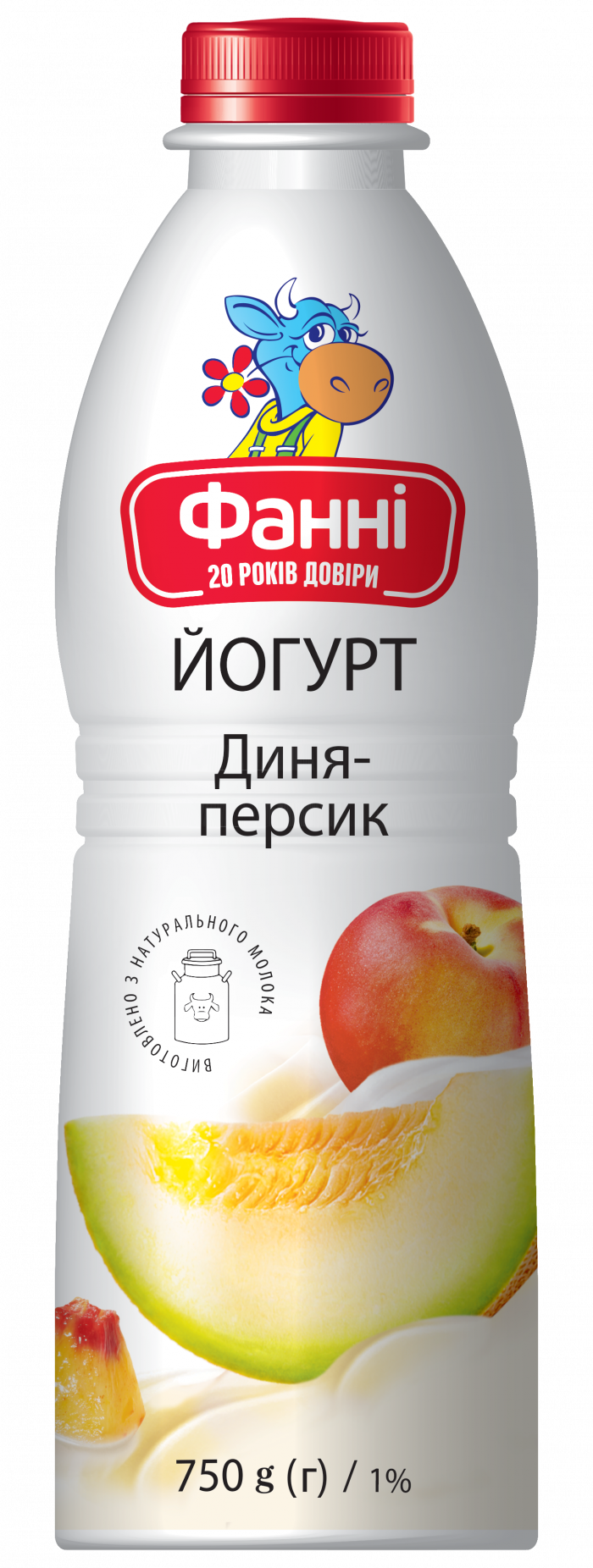 Drinkable yogurt 1% Melon-peach Fanni