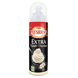 Sterelised cream spray with mascarpone and Bourbon vanilla flavouring 32% President